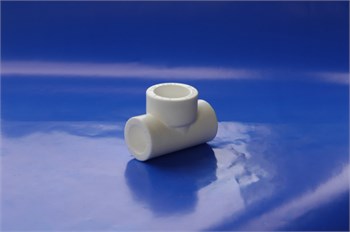 Тройник проходной PPRC 25/25/20мм, Политэк, полипропиленовый, белый 23982