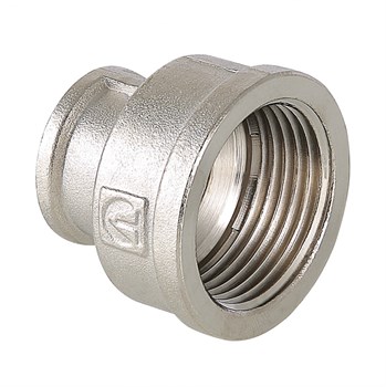Муфта переходная Valtec 3/4"х1/2", ВР(г) внутренняя/внутренняя, латунная никелированная 54937