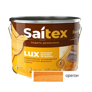 Покрытие защитно-декоративное (антисептик) SAITEX LUX, 1л, орегон 91309