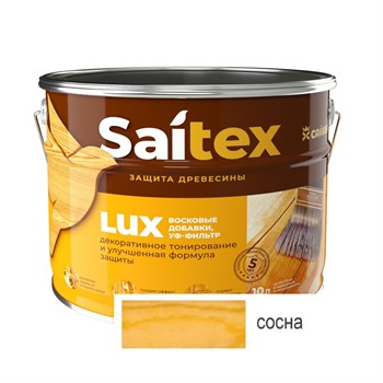 Покрытие защитно-декоративное (антисептик) SAITEX LUX, 1л, сосна 91312