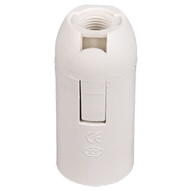 Патрон подвесной ECOLA AB7SSWEAY, Е27, пластиковый, белый 74072