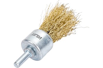 Щётка для дрели ВОЛАТ, 25мм, кистевая, со шпилькой, витая металлическая проволока 0.3мм 83791