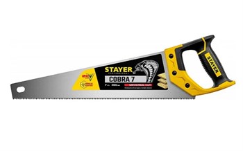Ножовка по дереву STAYER Professional Cobra 7 1510-50, 500мм, универсальная, двухкомпонентная ручка 89609