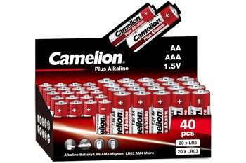 Элемент питания (батарейка) CAMELION Plus Alkaline COMBO40 20LR6 + 20LR03-CB1.5В, щелочная, набор 4(АА)+4(ААА)шт. 84621