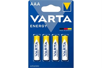 Элемент питания (батарейка) VARTA ENERGY LR03/286 BL4, мизинчиковый, щелочной, 1.5В, 4шт. в блистере 88913