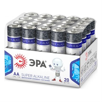 Элемент питания (батарейка) ЭРА LR06-20 bulk, пальчиковый, щелочной, 1.5В, поштучно 85204