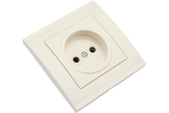 Розетка UNIVersal Бриллиант, одноместная, встраиваемая, без заземления, слоновая кость 71608