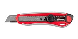 Нож ЗУБР МАСТЕР 09158 с сегментированным лезвием, двухкомпонентный корпус, механический фиксатор, сталь У8А, 18мм - фото 11018