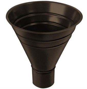 Воронка желоба водосточного классическая, диаметр 95мм, оцинкованная сталь с покрытием, RAL 8017 коричневая 21381