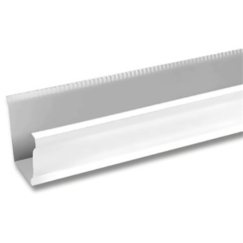 Желоб водосточный, 230мм, 2м, квадратный, оцинкованная сталь с покрытием, RAL 9003 белый 20891