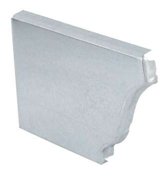 Заглушка желоба водосточного, 230мм, квадратная, левая, оцинкованная сталь 16717