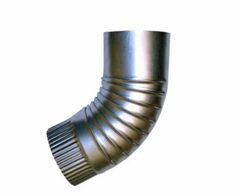 Колено трубы водосточной, диаметр 95мм, оцинкованная сталь 17021