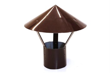 Флюгарка (зонт, дымник, колпак), диаметр 110мм, оцинкованная сталь с покрытием, RAL 8017 коричневый 11884