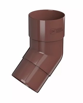 Колено трубы водосточной, 125/82мм, 135 градусов, пластиковое ПВХ, RAL 8017 коричневый 30966