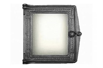 Дверка топочная ДТ-4С (Р), 250x280мм, со стеклом, чугун, некрашеная 17526