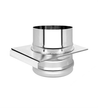 Шибер задвижной Везувий, диаметр 100мм, нержавеющая сталь 0.5мм 11860