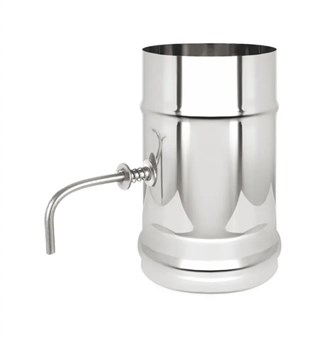 Шибер поворотный Везувий, диаметр 110мм, нержавеющая сталь 0.5мм 20747