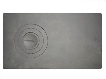 Плита 1-конфорочная П1-2 (Б) под казан, 710x410мм, чугун (одна часть глухая, вторая конфорка) 10175