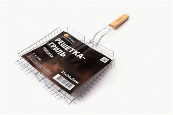 Решетка-гриль 1-2.SALE Промо, 31х24х5см, глубокая, ручка 58см, стальная, хром 86635