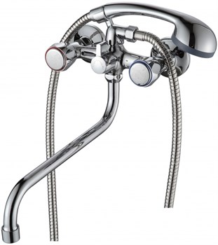 Смеситель для ванны AMMORE A4685, двухвентильный, излив 300мм, хром 89438