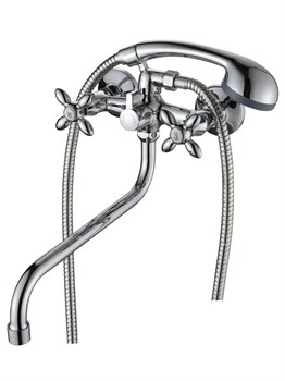 Смеситель для ванны AMMORE A4688, двухвентильный, излив 300мм, хром 89433