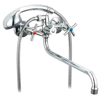 Смеситель для ванны FRUD R22112, двухвентильный, излив 340мм, хром 90039