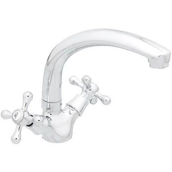 Смеситель для кухни STOMEGA 4408, двухвентильный, на шпильке, хром 87469