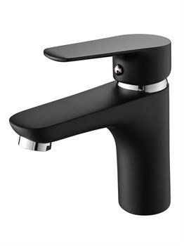 Смеситель для умывальника AMMORE A1003-A, однорычажный, излив 142мм, черный 89459