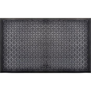 Коврик придверный АМ Косточка, 40х60см, черный, резиновый 17293
