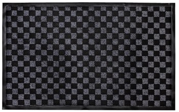 Коврик придверный Жаккард Ромб, 40x60см, влаговпитывающый, полиэстер, серый 90582