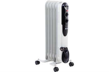 Радиатор электрический масляный MTX OCH-1000, 5 секций, 1000Вт, белый 88450