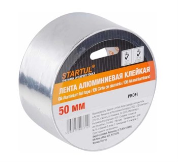 Лента клейкая (скотч) STARTUL PROFI ST9037-50-50, 50ммх50м, алюминиевая 77103