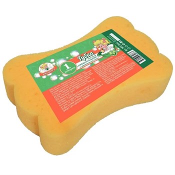 Мочалка для тела Умничка Бантик MPU0762, 175x110x40мм, поролон 74160