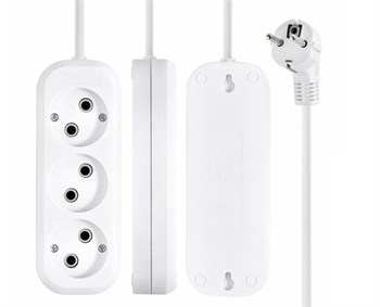 Удлинитель 1-2.SALE E1M 860474, ПВС 3x1мм2, 3 розетки, 2м, 10А, IP20, с заземленияем 84557