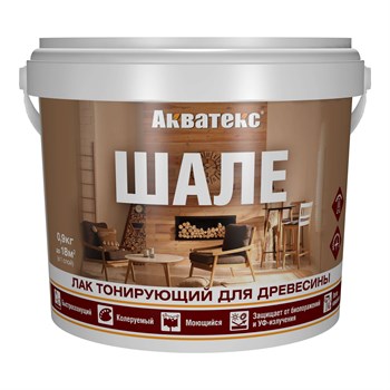 Лак по дереву Акватекс ШАЛЕ, 0.9кг, акриловый, ваниль, шелковисто-матовый, для тонирования и защиты 86704