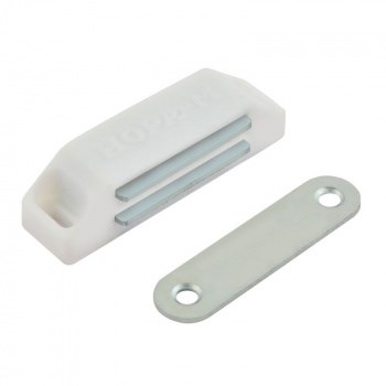 Магнит мебельный большой 00238, 72x22x13мм, белый 2785