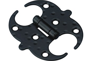 Петля накладная AMIG 553 NGM 12628, 100х100х1.5мм, универсальная, сталь, черная 64053
