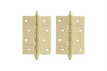 Петля накладная НОРА-М 4"-4ВВ, 100х75х2.5мм, универсальная, сталь, латунь 2918