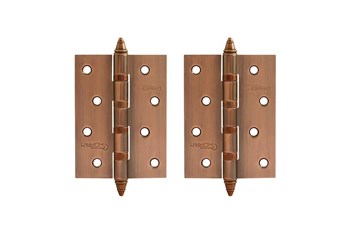 Петля накладная НОРА-М 4"-4ВВ, 100х75х2.5мм, универсальная, сталь, медь 2917