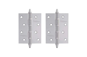 Петля накладная НОРА-М 4"-4ВВ, 100х75х2.5мм, универсальная, сталь, хром 11260