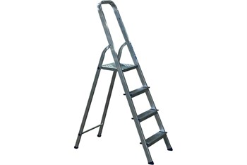 Лестница стремянка АЛЮМЕТ АМ704, 4 ступени, высота 0.81м, алюминиевая 15373