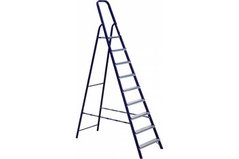 Лестница стремянка АЛЮМЕТ М8409, 9 ступеней, высота 1.87м, стальная 485