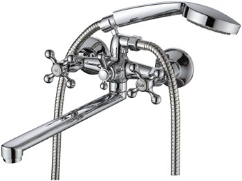 Смеситель для ванны AMMORE A4581-F, двухвентильный, с плоским изливом, хром 89501