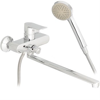 Смеситель для ванны FRUD 7130S R22101, однорычажный, с плоским изливом, хром 90033