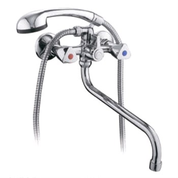 Смеситель для ванны FRUD 7130S R22111, двухвентильный, с круглым изливом, хром 90038