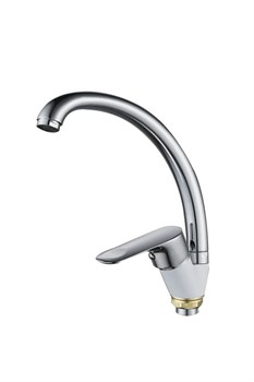 Смеситель для кухни AMMORE А5008-С, однорычажный, белый, ЦАМ 89897