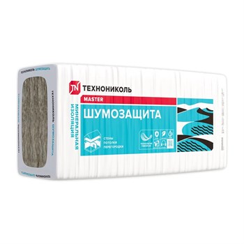 Утеплитель минеральная вата ТЕХНОНИКОЛЬ Шумозащита, 50х610х1200мм, 7.32м2, 10 плит в упаковке 91031