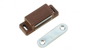 Магнит мебельный малый 00757, 46x18x12мм, коричневый 38043