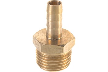 Штуцер для шланга, 1/2", с внешней резьбой 9мм, латунный 18854