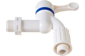 Кран водоразборный для шланга AV Engineering AVE099003, 1/2", с наружной резьбой, пластиковый 19147